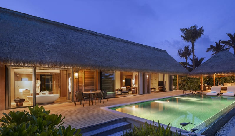 3. Grand Beach Villa at Dusk